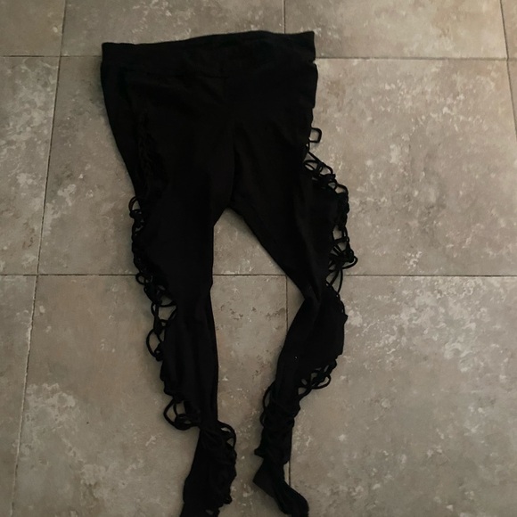 Black XL side stitch leggings - Picture 2 of 4